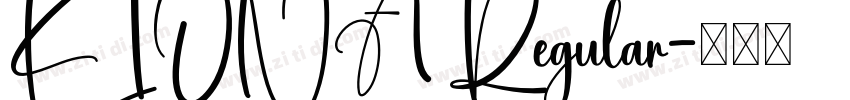KIONA Regular字体转换